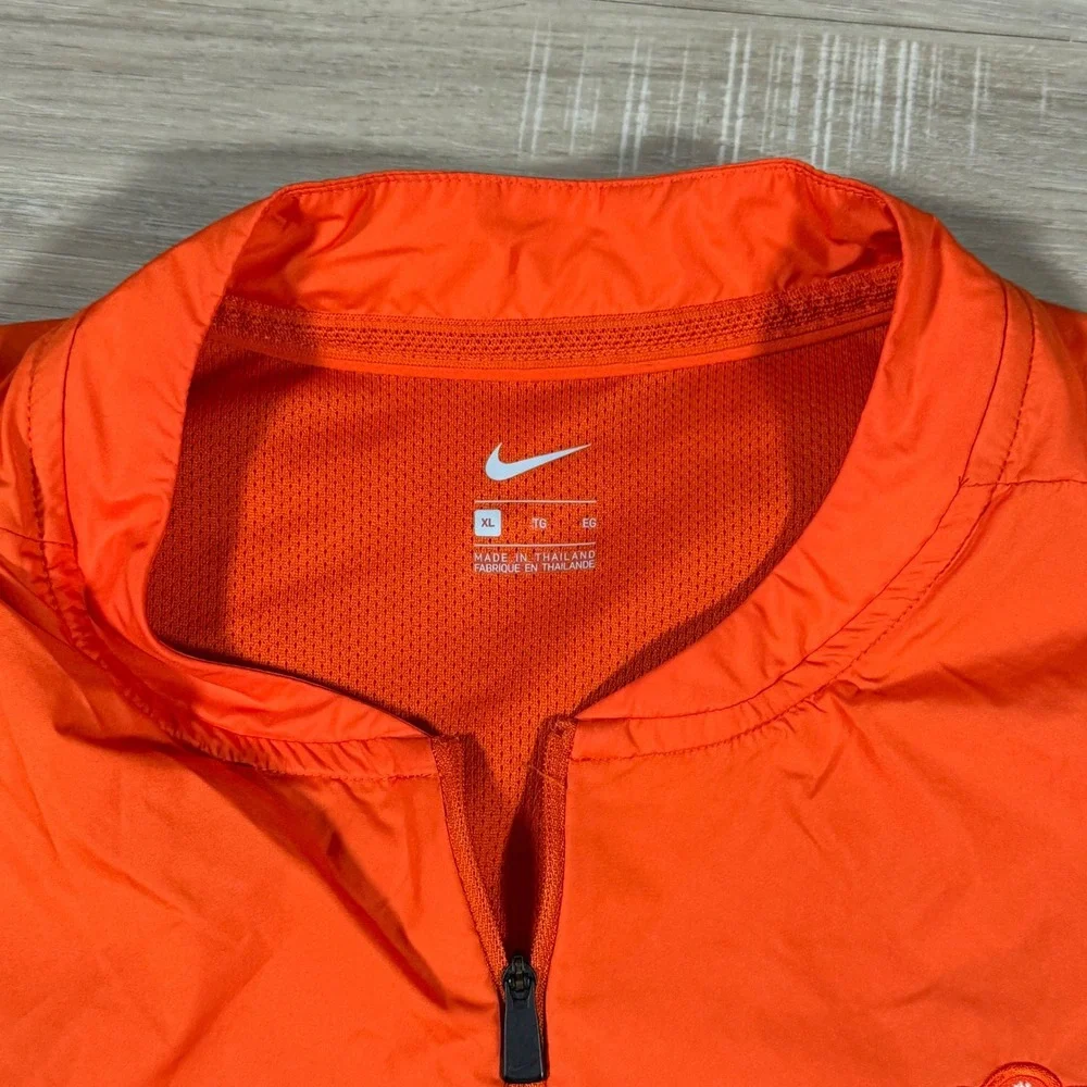 Nike Clemson Tigers Orange Blue Lightweight‎ Pullover Jacket Vented Size XL